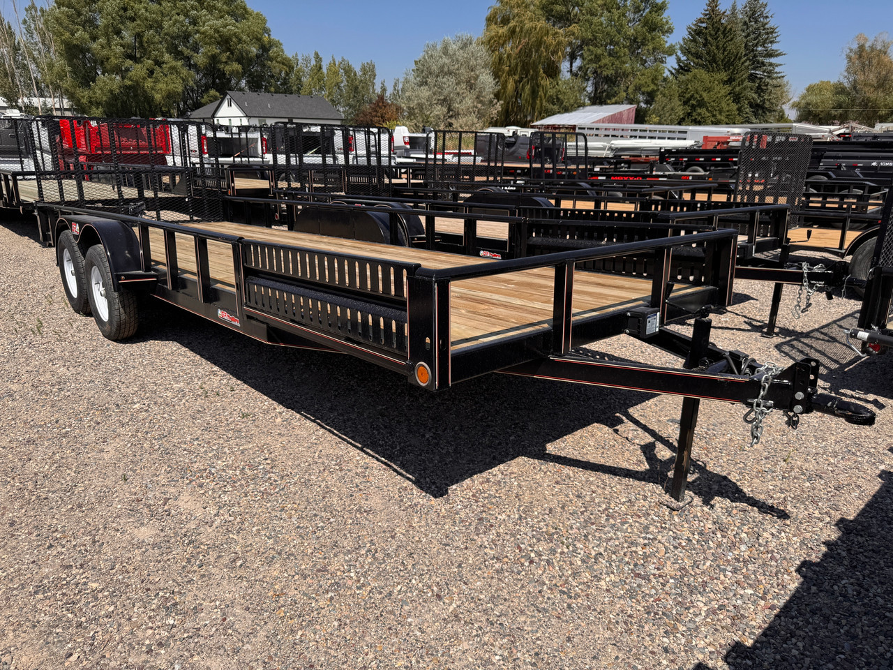 GR Trailers 2025 82"X22' Utility Trailer | Tandem Axle 7K, Channel Pipetop Rail, Side Load ATV Ramps, Rear Rampgate