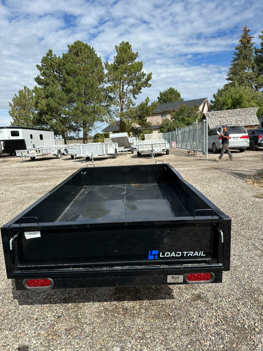 Load Trails Trailers 2025 2025 60"X8' Single Ram Dump Trailer | Single Axle Axle, 10" Tires, 12" Removable Sides, Light Weight | Urban Dump, Tongue Storeage Box, 10" Tires, 12" Removable Sides (Weights 800 Lbs)
