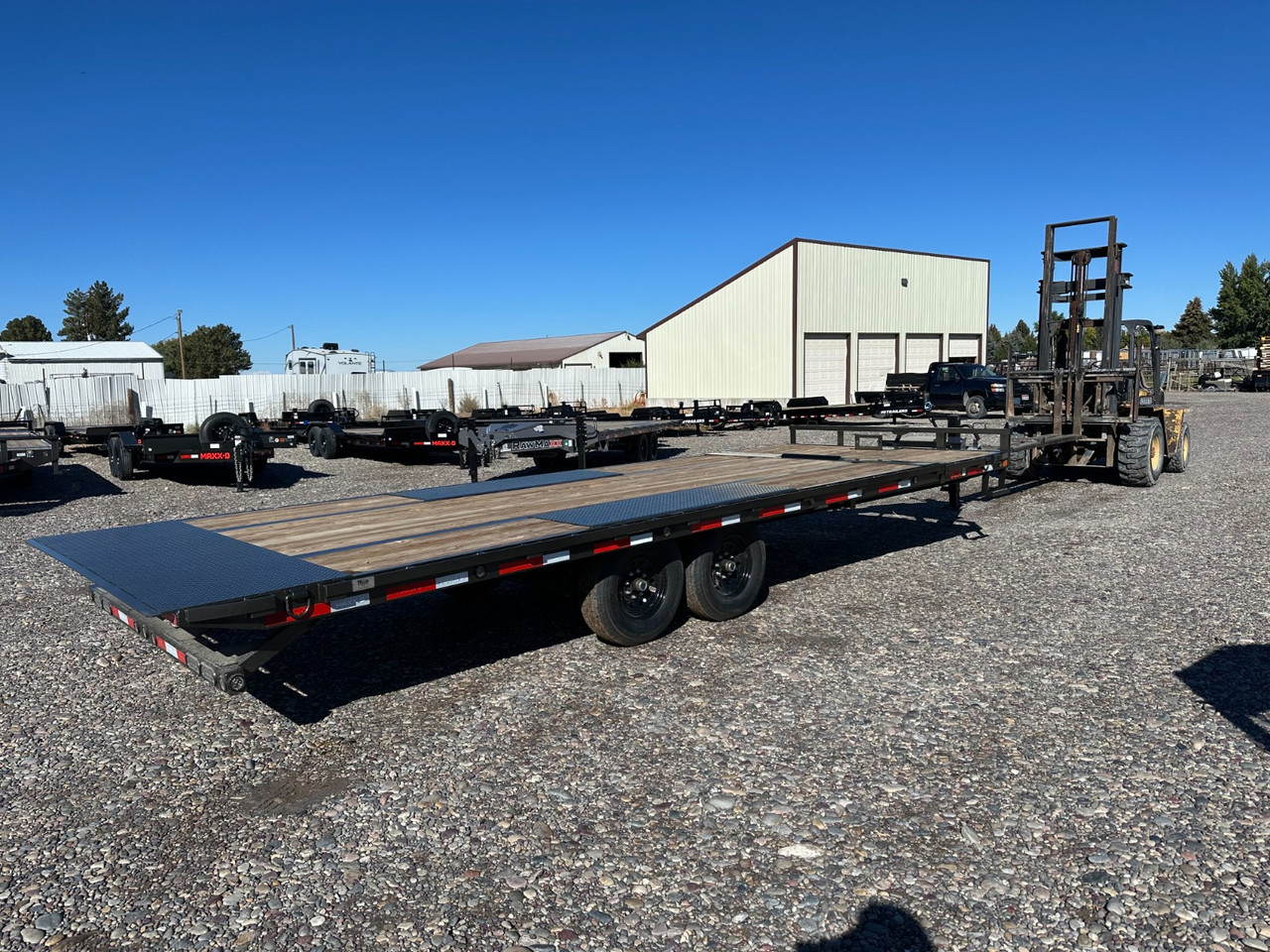 Maxx-D Trailers 2025 2025 102"X24' Gravity Tilt Deckover | Tandem Axle Axle 14K | (20 Ft Tilt, 4 Stationary) Winch Plate And Roller 2-7K Axles (14000 Gvwr)