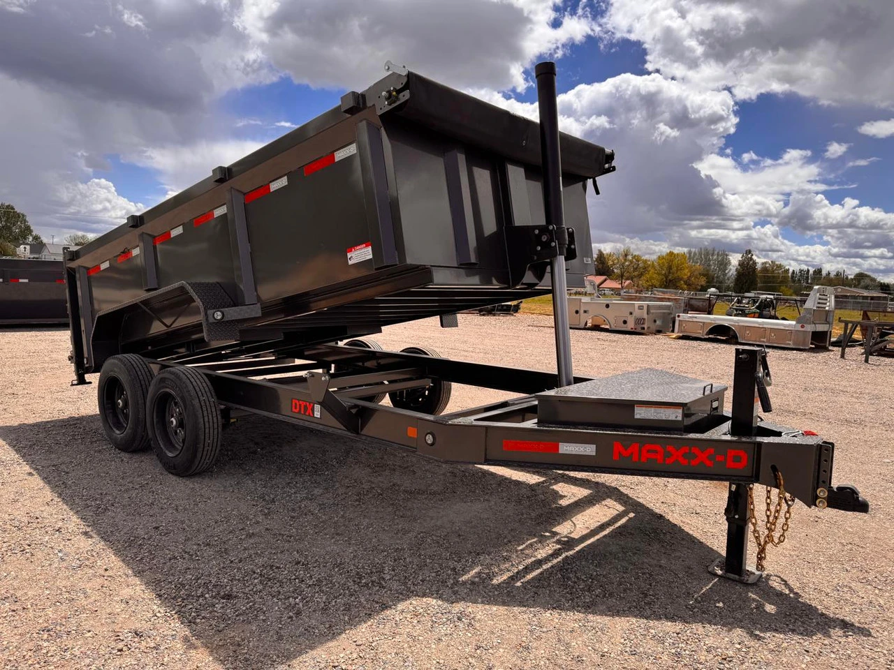 Maxx-D Trailers 2027 DTX 83"X14' Telescopic Dump Trailer | Tandem Axle 15.6K, 36" Sides, Wireless Remote, 8" I-Beam Frame, Tarp Kit, Slide In Ramps, Spreader Gate