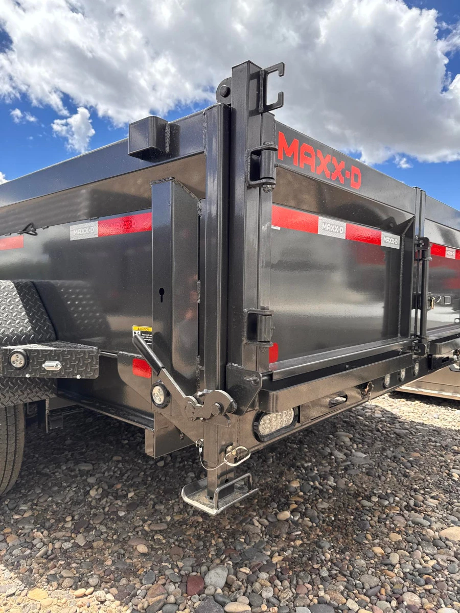 Maxx-D Trailers 2027 2027 83"X16' Telescopic Dump Trailer | Tandem Axle Axle 15.6K | 2' Sides, 7K Axles, 18 Ply 15,600 Gvwr, Wireless Remote, 8"I-Beam Frame, Tarp Ramps
