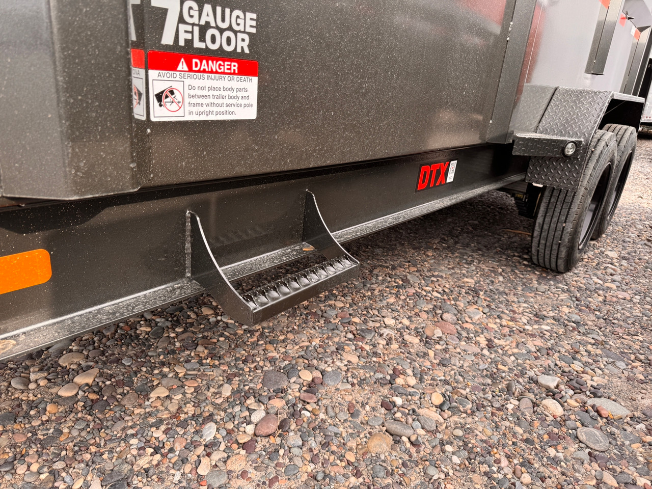 Maxx-D Trailers 2027 2027 83"X16' Telescopic Dump Trailer | Tandem Axle Axle 15.6K | 3' Sides, 15,400 Gvwr, 7Ks W/18Ply, Wireless Remote, 8" I-Beam Frame, Tarp, Rampss