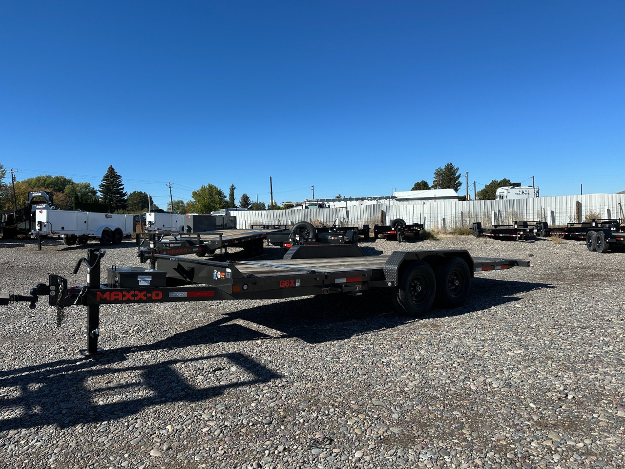 Maxx-D Trailers 2024 G6X 83"X20' Low Pro Gravity Tilt Trailer | Tandem Axle 14K, Weld On Diamond Plate Fenders, Locking Tongue Box, Spare Tire Mount