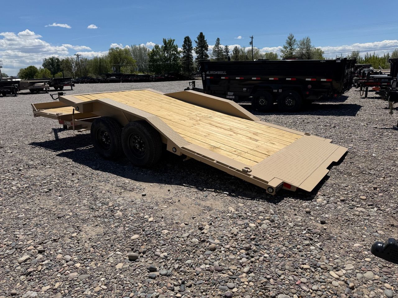 Maxx-D Trailers 2027 2027 102"X20' Low Profile Gravity Tilt Trailer | Tandem Axle Axle 7K | Torsion 7K, Drive Over Fenders, 4' Stat. + 16' Tilt,