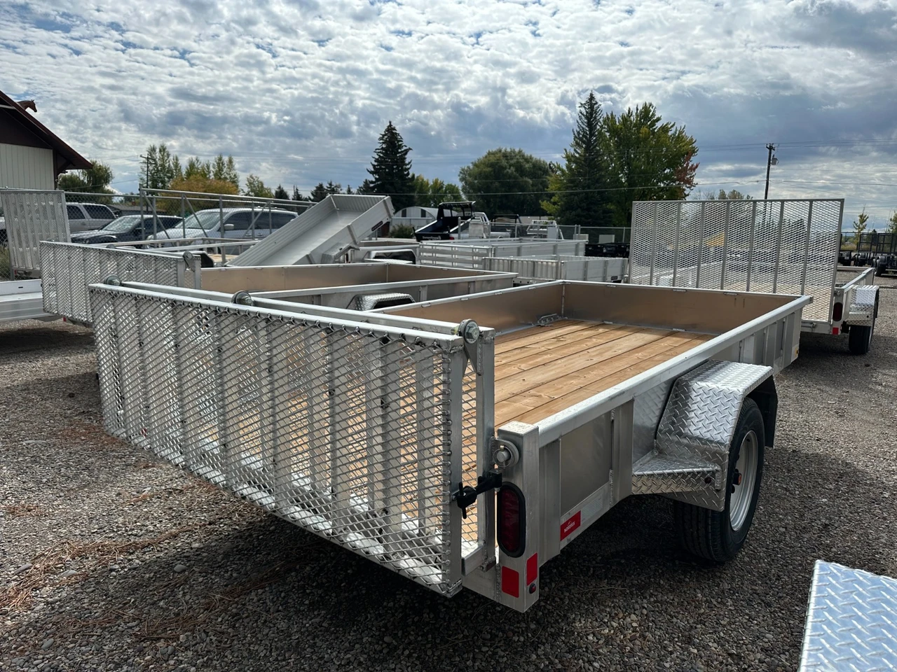 Nordtek Trailers 2025 2025 72"X12' Landscape Utility Trailer | Single Axle Axle 3.5K | .5K Short Sides Enclosed, Bi-Fold Rear Gate, Wood Deck
