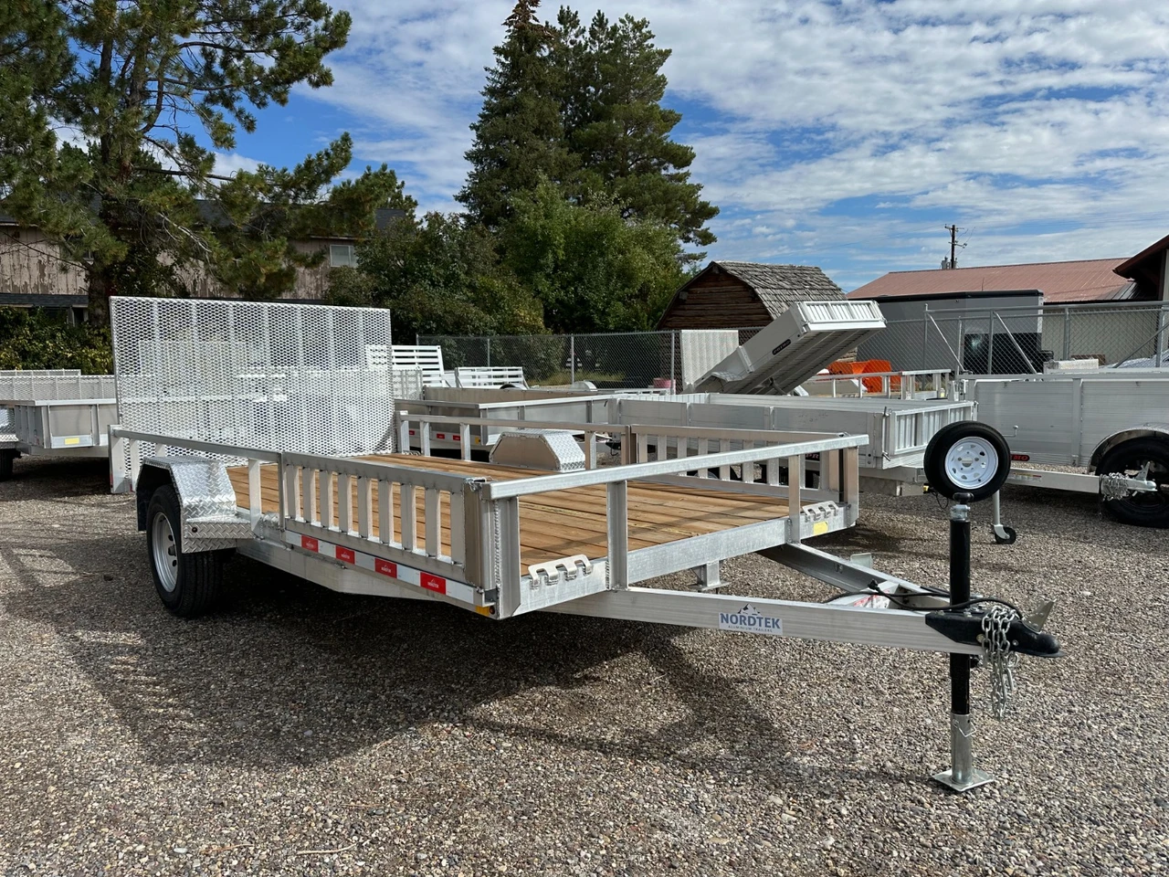 Nordtek Trailers 2025 2025 82"X14' Utility Trailer | Single Axle Axle 3.5K | 3.5K Open Sides, ATV Side Load, Solid Rear Gate