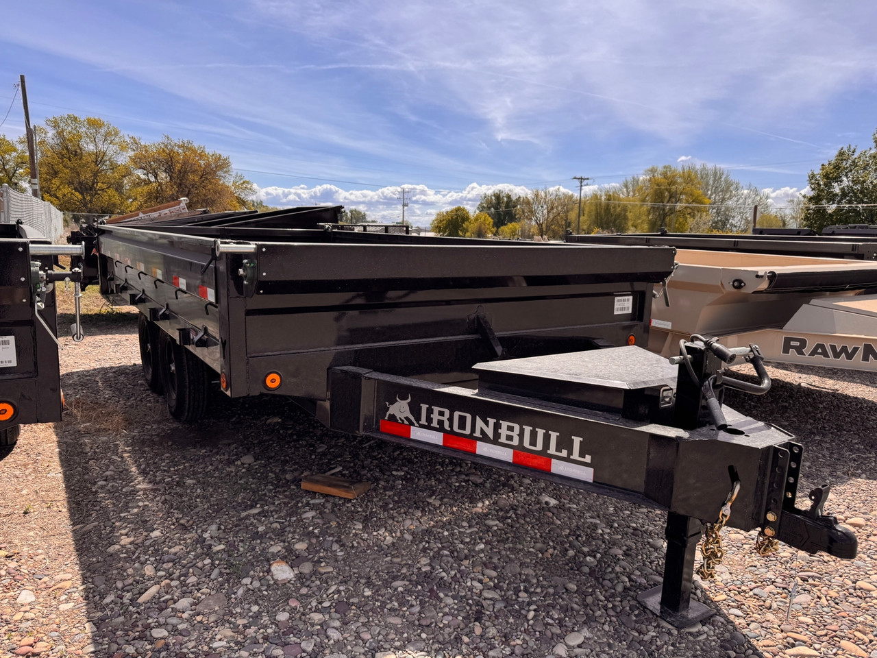 Iron Bull Trailers 2026 2026 96"X16' Deckover Dump Trailer | Tandem Axle Axle 14K | 18" Fold Down Sides, Aluminum Ramps, Tarp, Spare Mount 14K