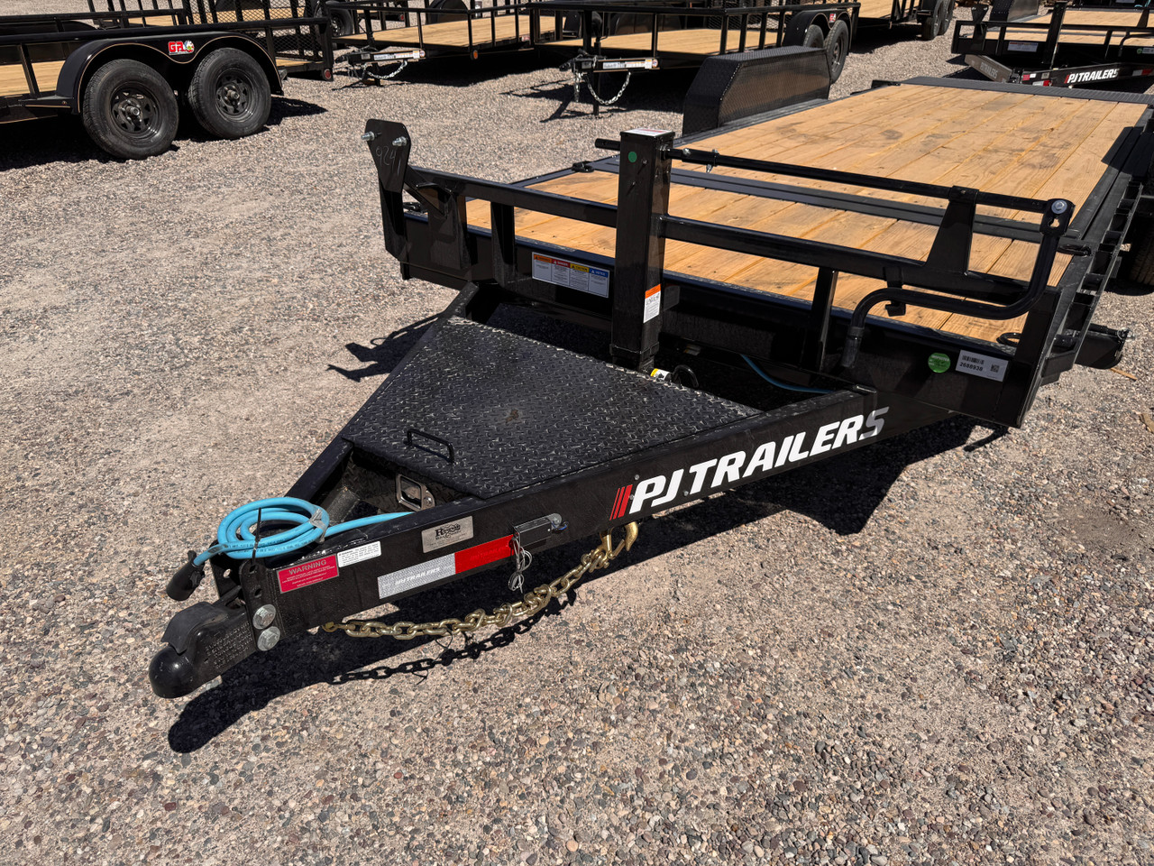 P.J. Trailers 2027 2027 83"X20' Car Hauler Gravity Tilt Trailer | Tandem Axle Axle 14K | (16' Tilt +4' Stationary)  Torsion Axles, 10 Ply, Locking Lid