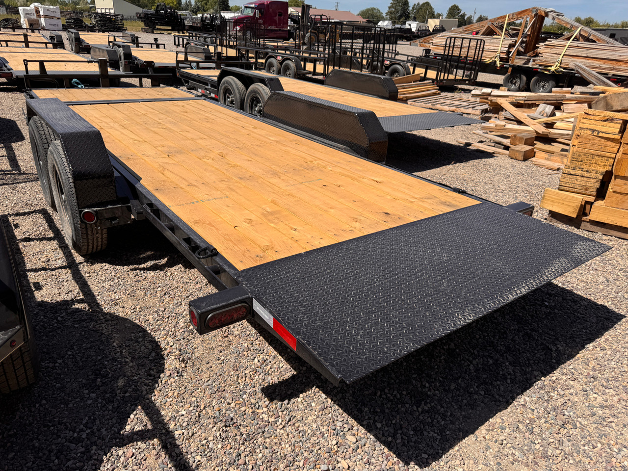 P.J. Trailers 2027 2027 83"X20' Car Hauler Gravity Tilt Trailer | Tandem Axle Axle 14K | (16' Tilt +4' Stationary)  Torsion Axles, 10 Ply, Locking Lid