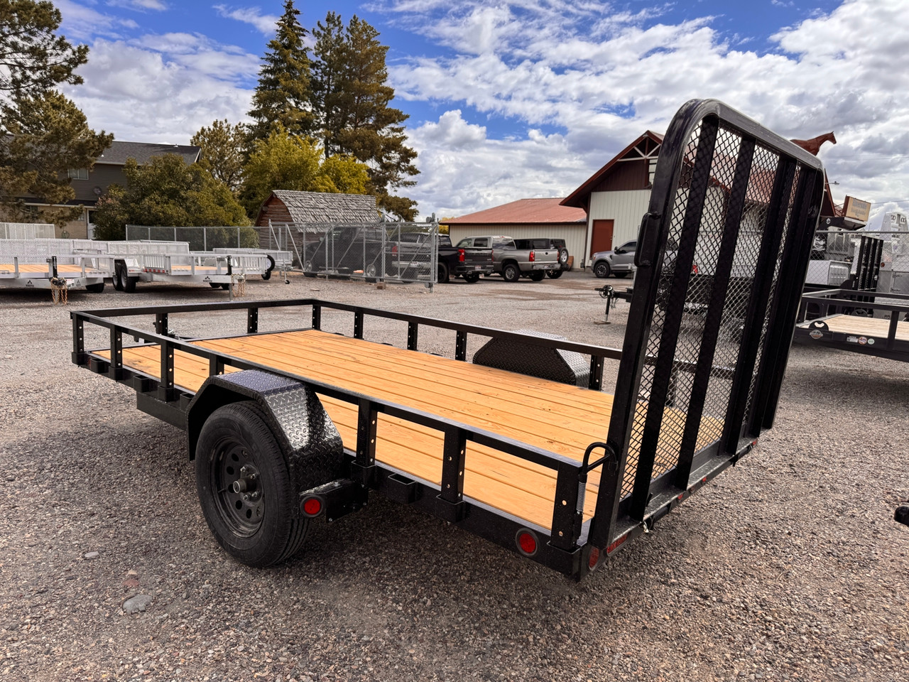 P.J. Trailers 2026 2026 72"X12' Utility Trailer | Single Axle Axle | 4' Rampgate (Spring Assisted Ramp) Steel Fenders
