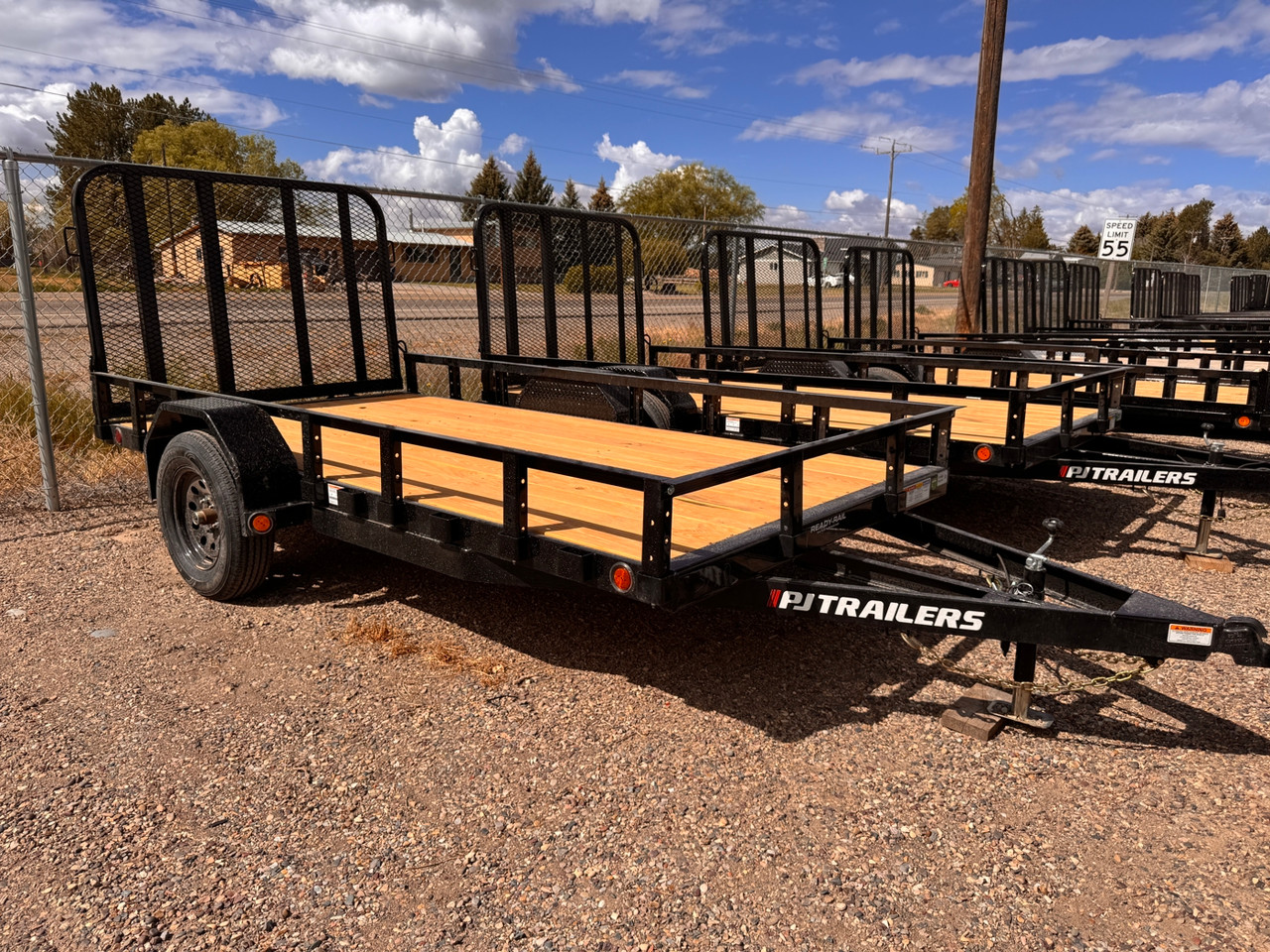 P.J. Trailers 2026 2026 72"X12' Utility Trailer | Single Axle Axle | 4' Rampgate (Spring Assisted Ramp) Steel Fenders