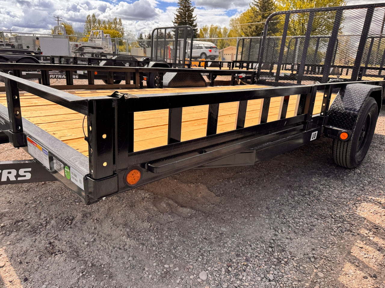 P.J. Trailers 2026 2026 83"X14' Utility Trailer | Single Axle Axle | 4' Rampgate (Spring Assisted) ATV Side Load Ramps, Dp Steel Fenders