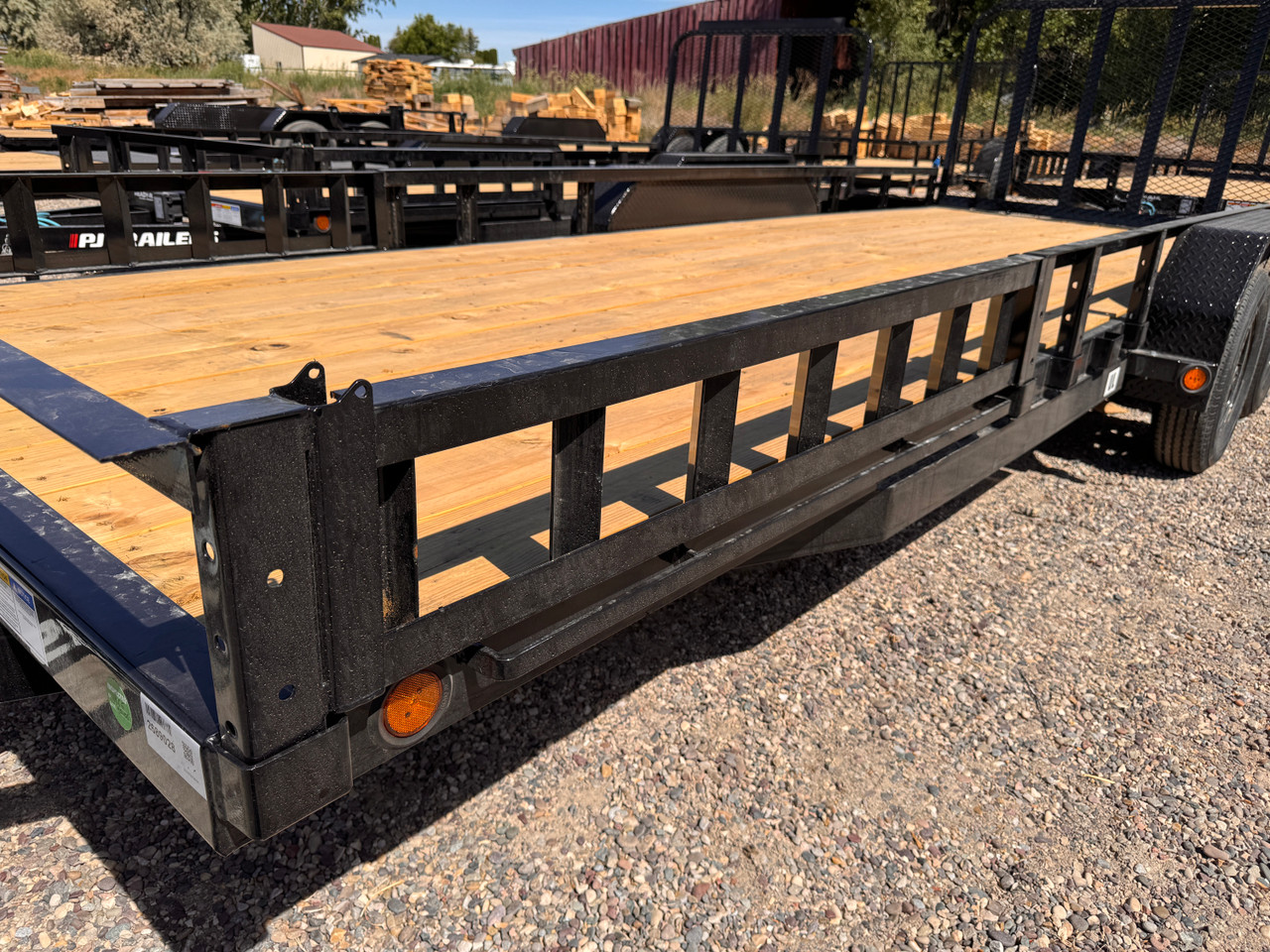 P.J. Trailers 2027 2027 83"X20' Utility Trailer | Tandem Axle Axle | ATV Side Load, Straightdeck W/4' Spring Assisted Rear Ramp