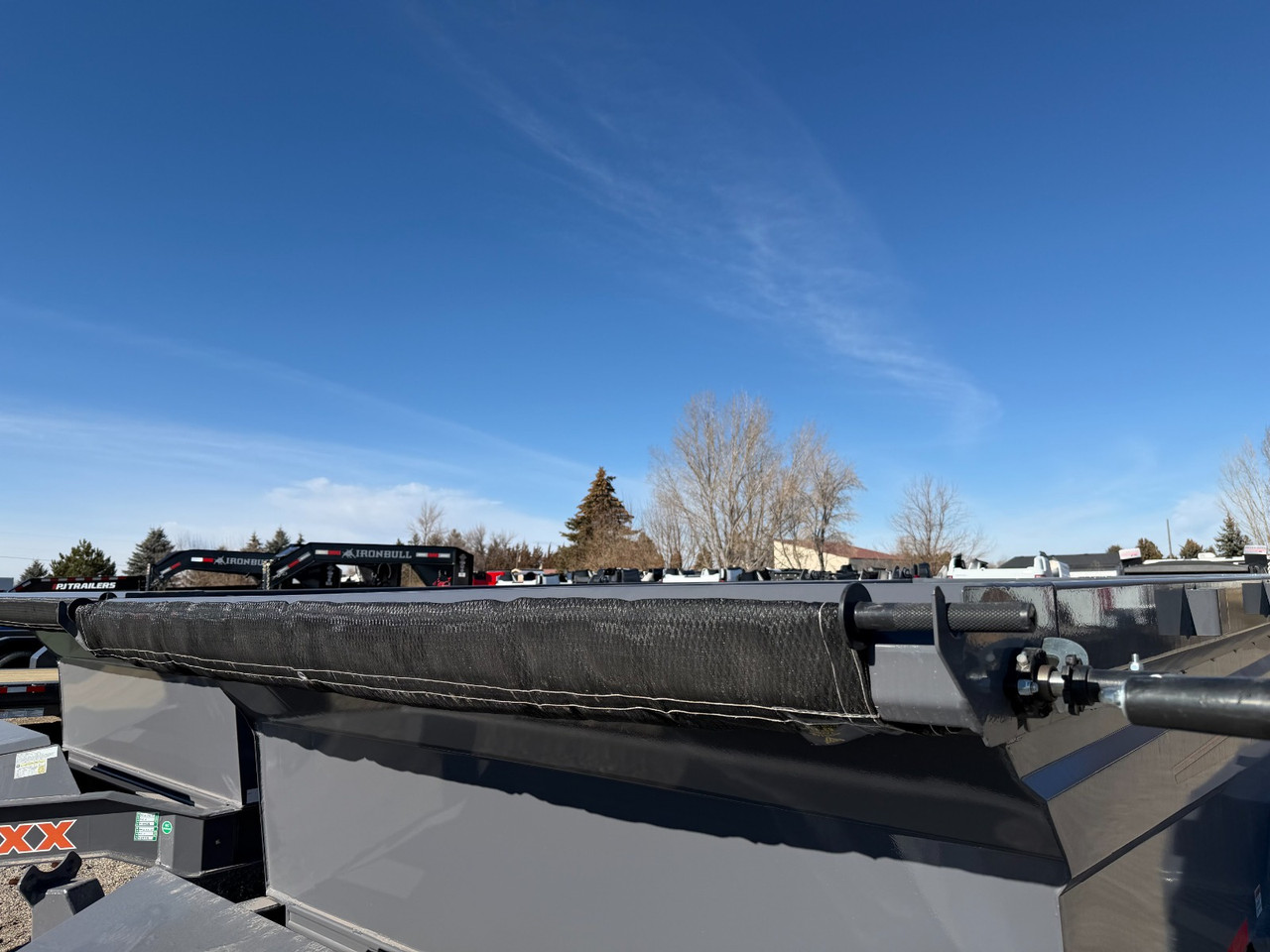 Raw Maxx Trailers 2026 2026 83"X14' Scissor Dump Trailer | Tandem Axle Axle 14K | Toolbox, 32" Sides, Ramps, Hydraulic Up/Down, Tarp