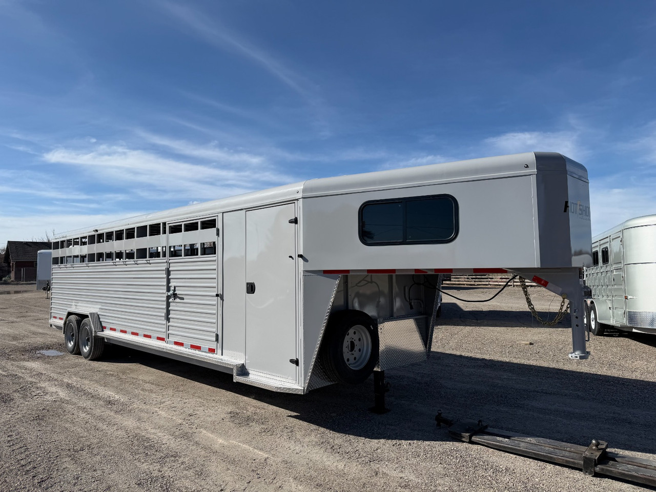 Trails West Trailers 2026 2026 84"X29' Stock Combo Trailer | Tandem Axle Axle 16K | Straight Tack (2) Doors & Swingout Saddle Racks, Extra Divider Gate, Rear Slider Combo , Matts