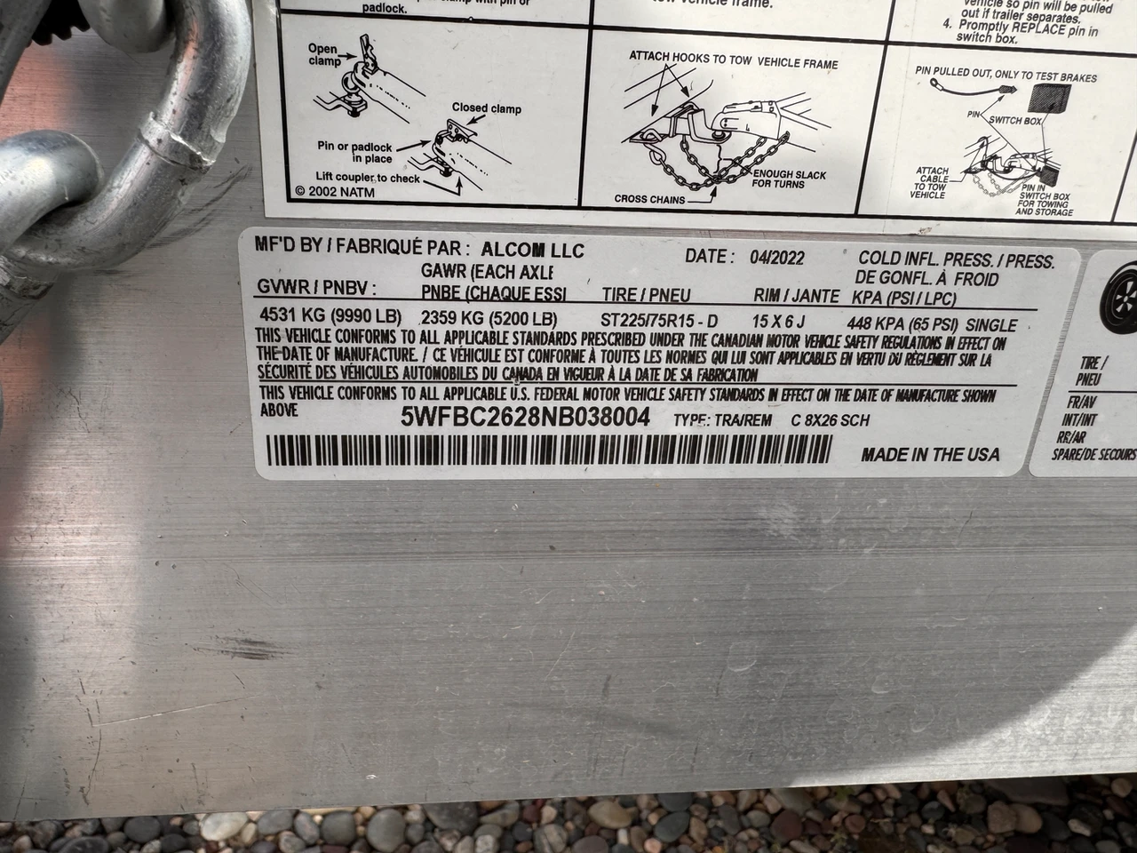 Alcom Trailers 2022 2022 96"X26' Car Hauler Cargo Trailer | 10K | 10K (Slihgtly Used)