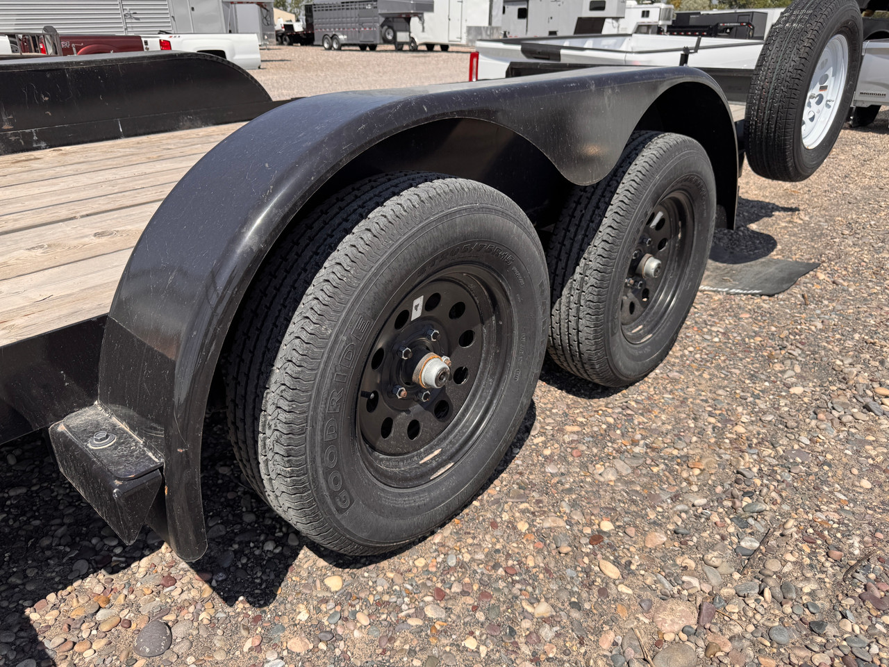 Big Tex Trailers 2021 16' Car Hauler Trailer | Tandem Axle 7K, Steel Fenders, Slide In Ramps, Straight Deck, Spare Tire and Mount