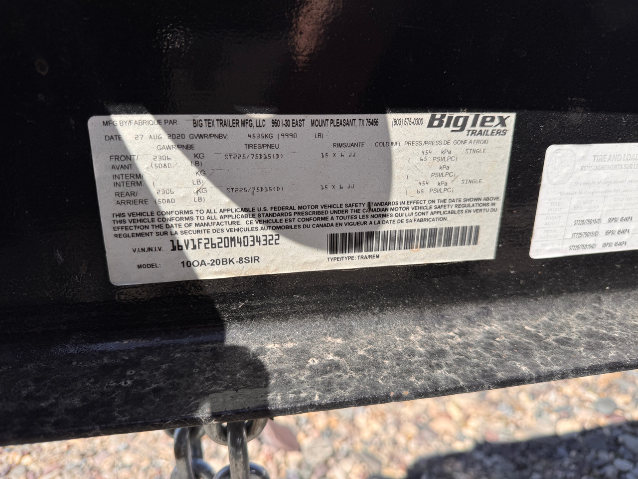 Big Tex Trailers 2022 20' Deckover Trailer | Tandem Axle 9.99K, Extended Tongue, Slide In Ramps, Tool Tray, Spare Tire Mount, Adjustable Channel Coupler