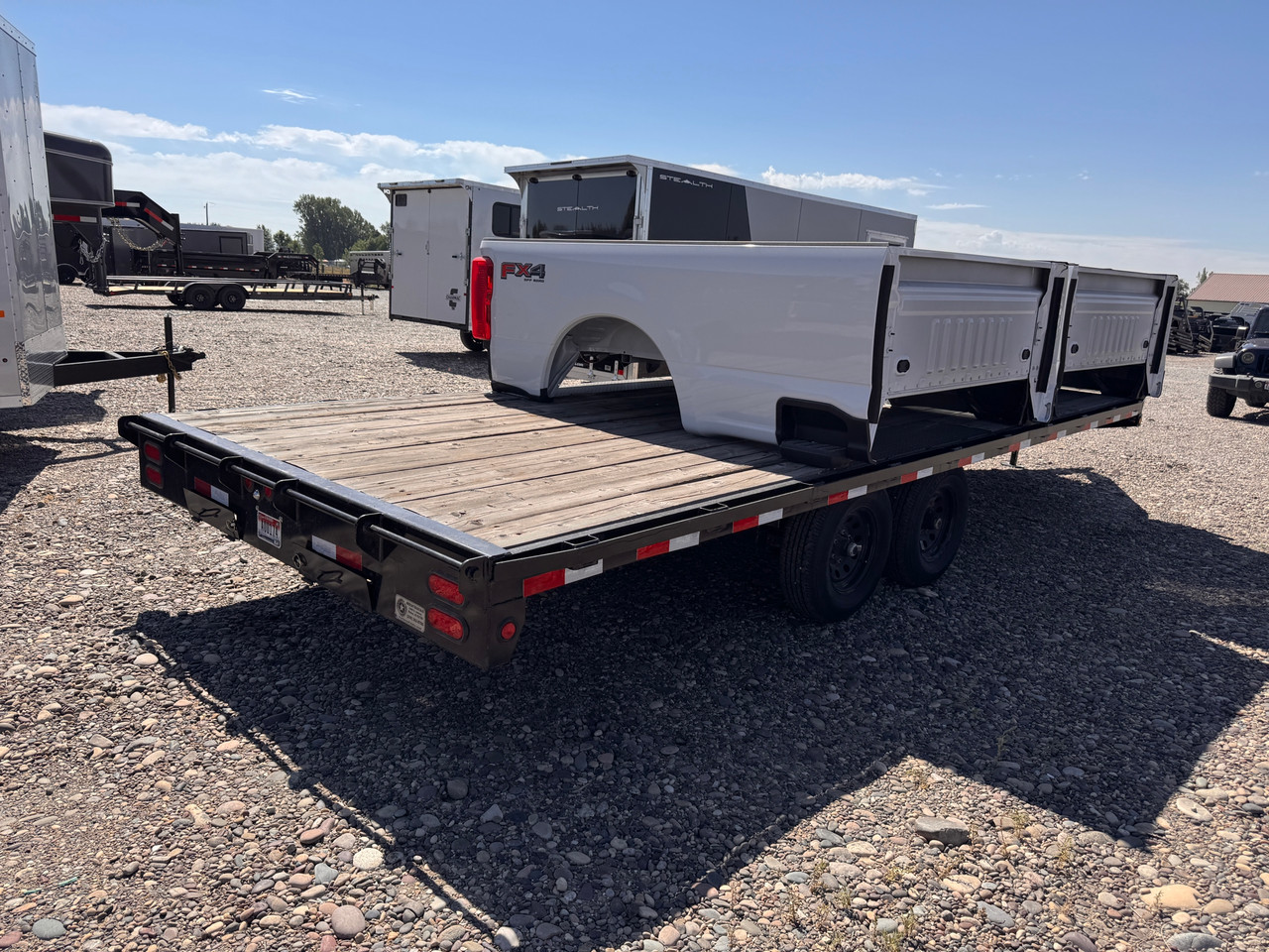 Big Tex Trailers 2022 20' Deckover Trailer | Tandem Axle 9.99K, Extended Tongue, Slide In Ramps, Tool Tray, Spare Tire Mount, Adjustable Channel Coupler