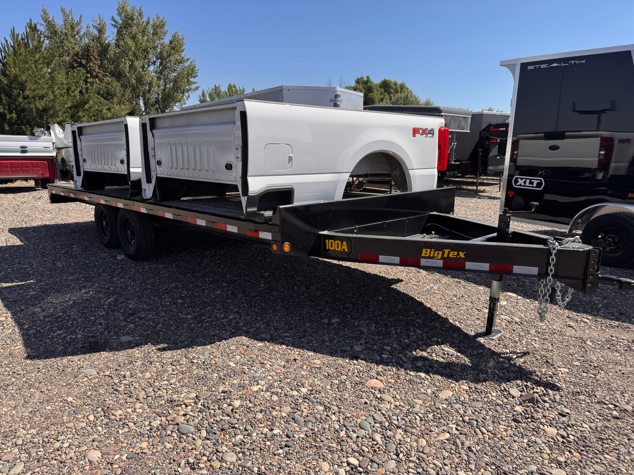 Big Tex Trailers 2022 20' Deckover Trailer | Tandem Axle 9.99K, Extended Tongue, Slide In Ramps, Tool Tray, Spare Tire Mount, Adjustable Channel Coupler