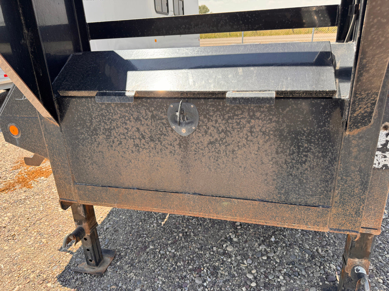 Iron Bull Trailers 2017 FLG 384" Flatbed Trailer | Tandem Axle Axle 20K, Dual Tires, Rampage Ramps, Locking Storage Box