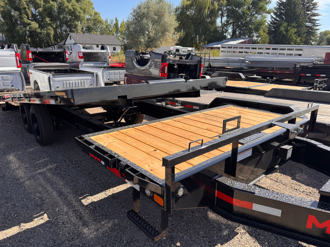 Maxx-D Trailers 2027 GOX 102"X24' Deckover Tilt Flatbed | Tandem Axle Axle 17.6K, 20' Tilt Deck, 4' STATIONARY, Winch Plate and Roller, Tool Box, Tool Tray, Spare Tire Mount