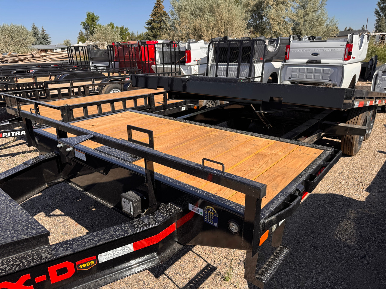 Maxx-D Trailers 2027 GOX 102"X24' Deckover Tilt Flatbed | Tandem Axle Axle 17.6K, 20' Tilt Deck, 4' STATIONARY, Winch Plate and Roller, Tool Box, Tool Tray, Spare Tire Mount
