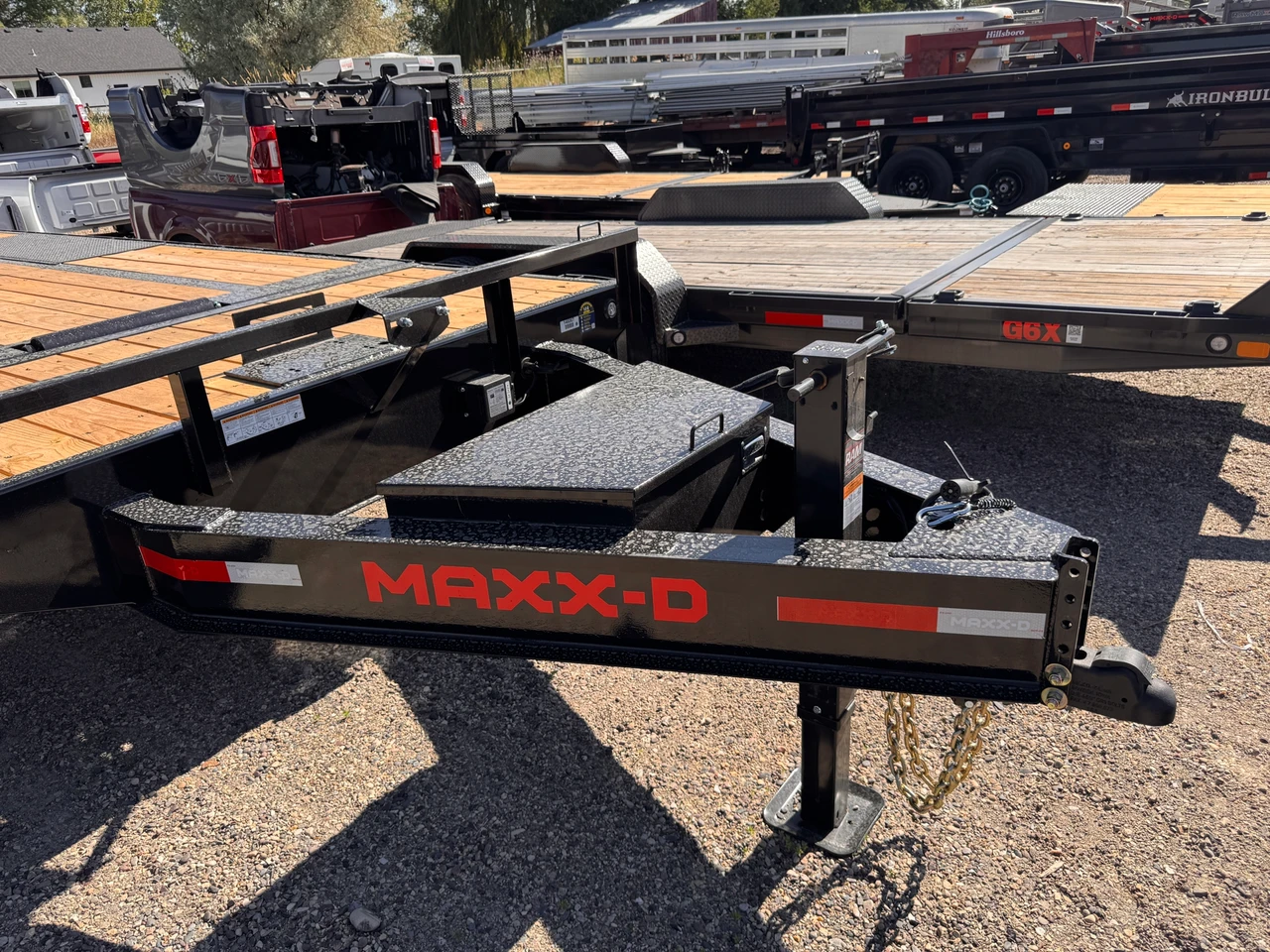 Maxx-D Trailers 2027 GOX 102"X24' Deckover Tilt Flatbed | Tandem Axle Axle 17.6K, 20' Tilt Deck, 4' STATIONARY, Winch Plate and Roller, Tool Box, Tool Tray, Spare Tire Mount