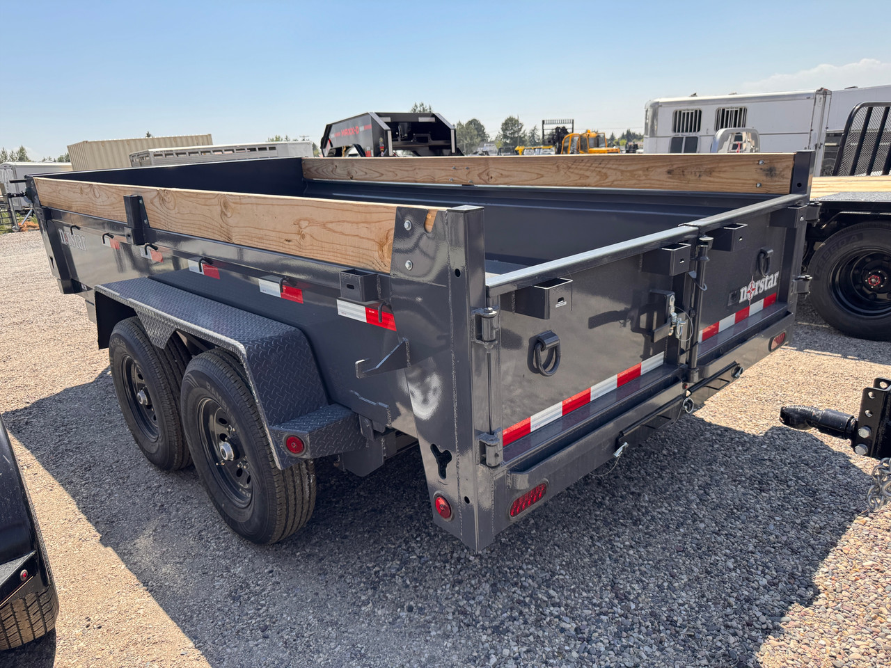 Iron Bull Trailers 2026 DCB 83"X14' Scissor Dump Trailer | Tandem Axle Axle 14K, 20" Sides, Slide In Ramps