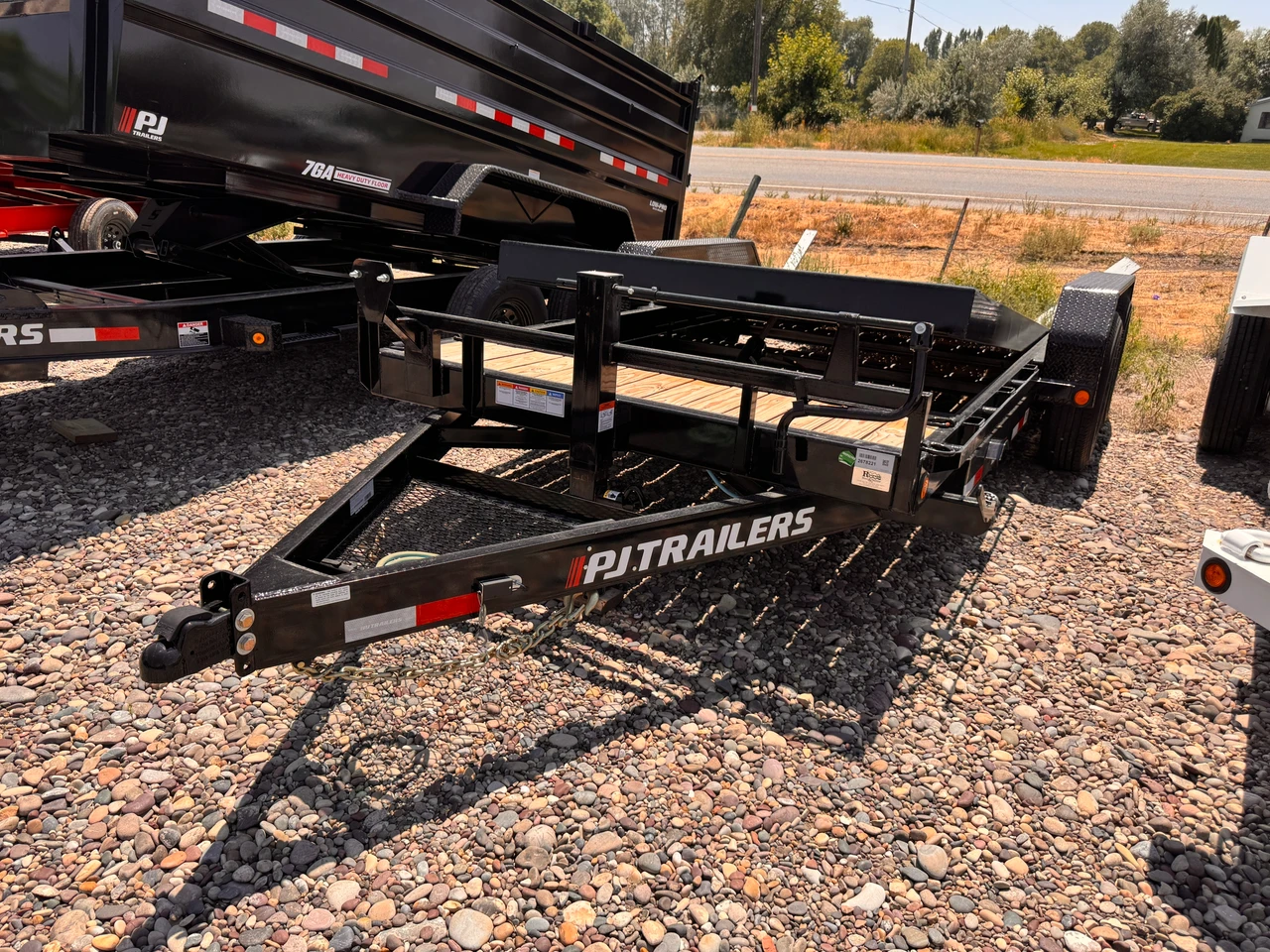 P.J. Trailers 2025 T6 83"X18' Car Hauler Gravity Tilt Trailer | Tandem Axle Axle 14K, 16' Tilt, 2' Stationary,  Torsion Axles, Chain Tray