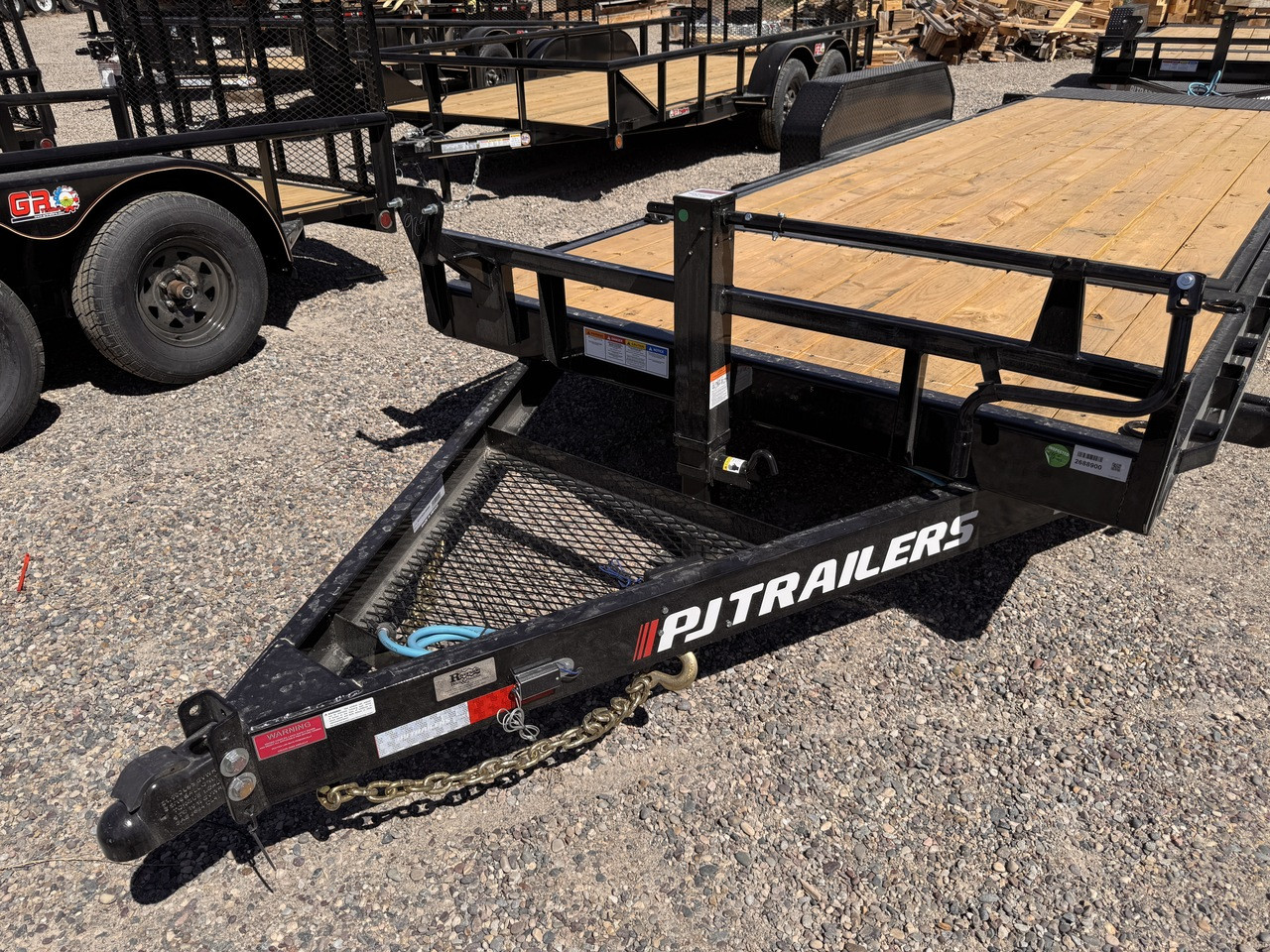 P.J. Trailers 2027 T6 83"X20' Car Hauler Gravity Tilt Trailer | Tandem Axle Axle 14K, 16' Tilt, 2' Stationary, Torsion Axles, Bolt On Steel Fenders