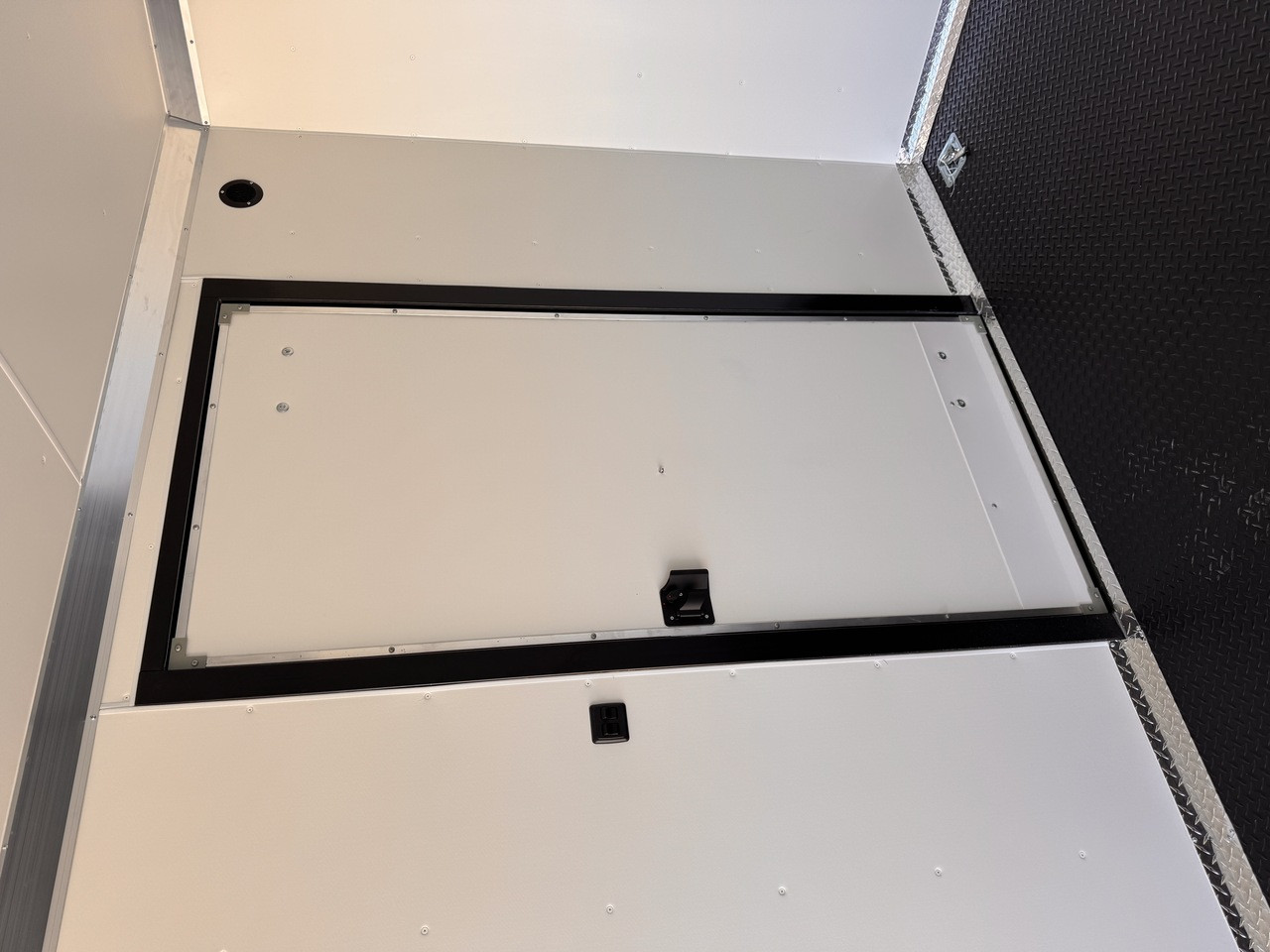 Charmac Trailers 2026 STEALTH 100"X16' V-Nose Cargo Trailer | Tandem Axle Axle 7K, Rubber Diamond Plate Floor, Torsion Axles, White Interior, Rear Ramp Door, Driver Side Access Door