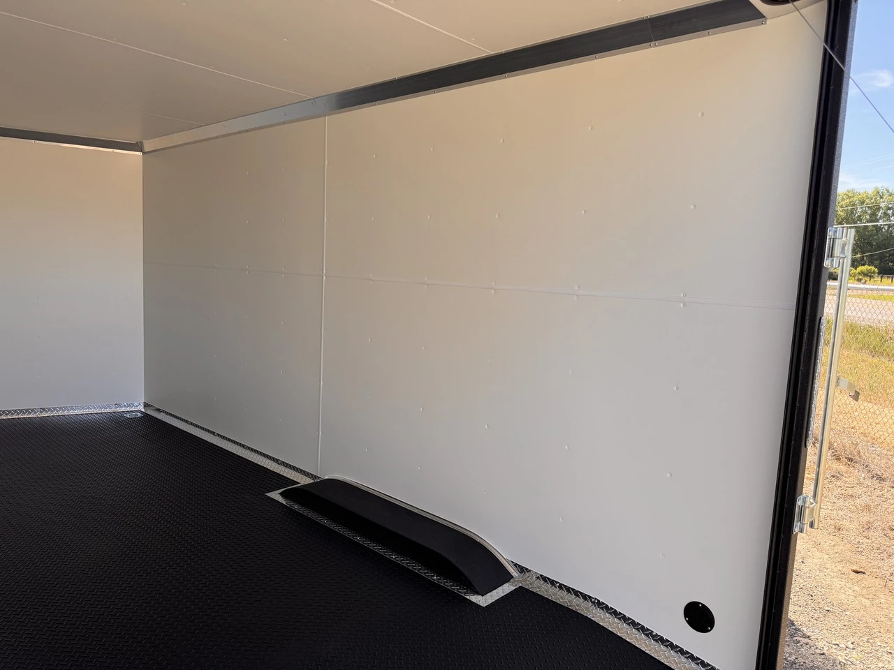 Charmac Trailers 2026 STEALTH 100"X16' V-Nose Cargo Trailer | Tandem Axle Axle 7K, Rubber Diamond Plate Floor, Torsion Axles, White Interior, Rear Ramp Door, Driver Side Access Door