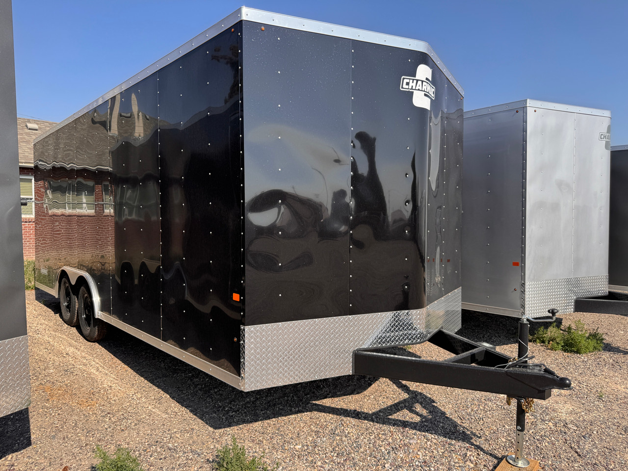 Charmac Trailers 2026 ATLAS 100"X20' V-Nose Cargo Trailer | Tandem Axle Axle 9.99K, 7' Tall, Spring Axles, Rear Ramp Door, Driver Side Access Door,