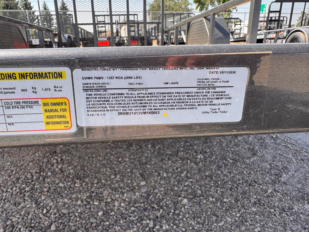 Maxx-D Trailers 2027 S3X 83"X14' Utility Trailer | Single Axle Axle 2.99K, 4" Channel Frame, Tongue, Tube Rail, 1' Dovetail, 4' Rear Rampgate, Spare Tire Mount