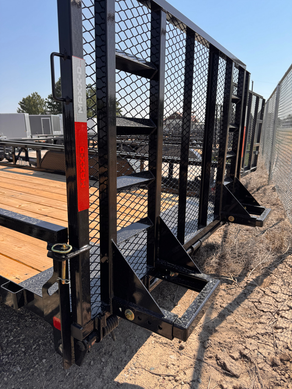 Maxx-D Trailers 2027 U4X 83"X18' HD Utility Trailer | Tandem Axle Axle 9.99K, 5" Channel Frame, Square Tube Rail, 1' Dovetail, HD 4' Rear Rampgate, Spare Tire Mount