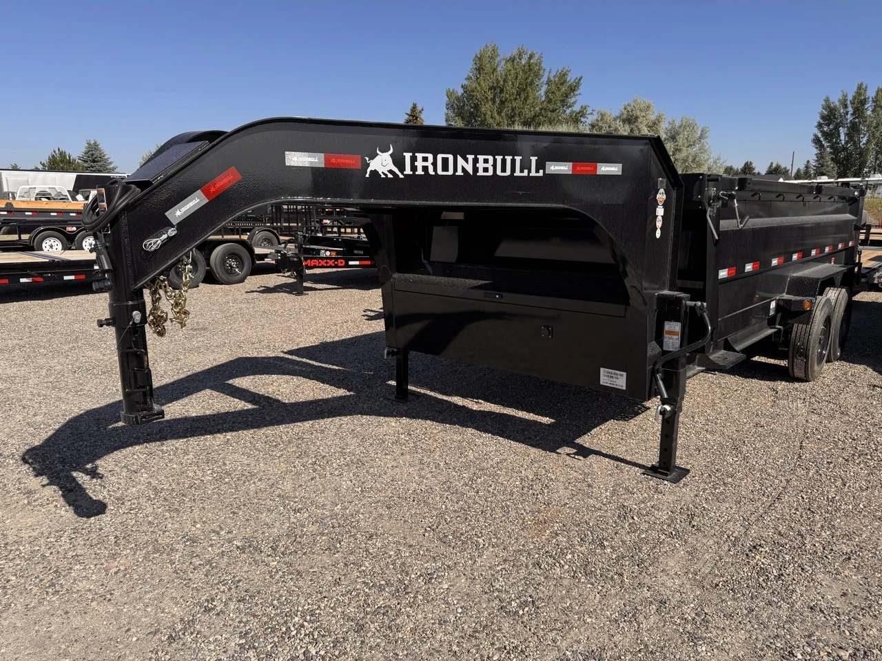 Iron Bull Trailers 2027 DTG 83"X16' Scissor Dump Trailer | Tandem Axle Axle 16K, 36" Sides, 7 Ga Floor, Aluminum Ramps, Tarp Kit, Spare Mount, 2 Way Spreader Gate