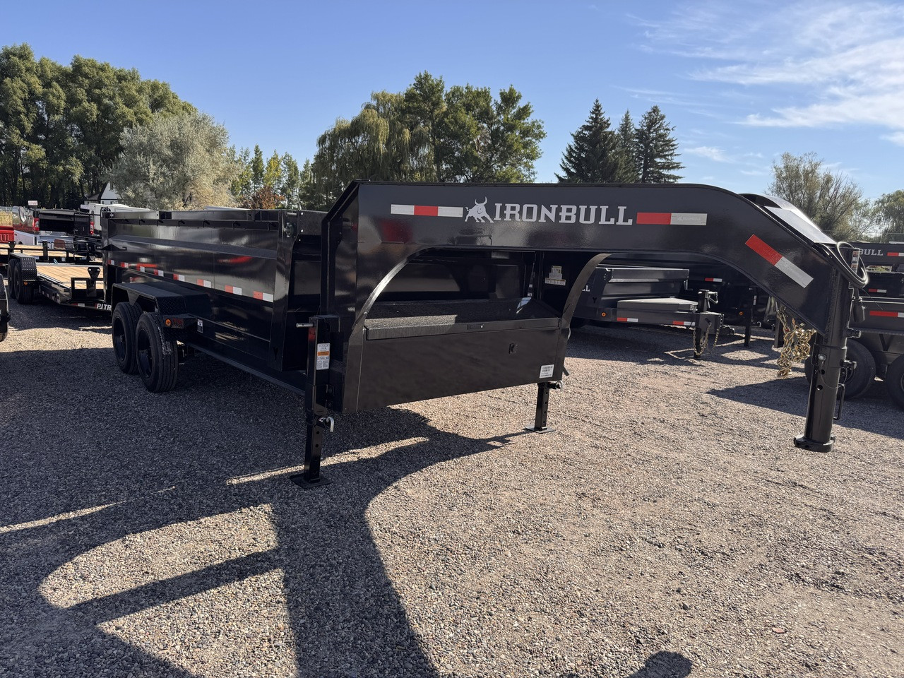 Iron Bull Trailers 2027 DTG 83"X16' Scissor Dump Trailer | Tandem Axle Axle 16K, 36" Sides, 7 Ga Floor, Aluminum Ramps, Tarp Kit, Spare Mount, 2 Way Spreader Gate