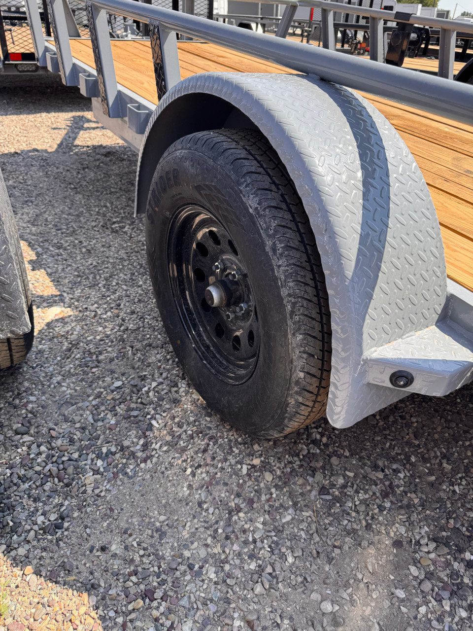 Raw Maxx Trailers 2026 UTX 83"X14' Utility Trailer | Single Axle Axle 3.5K, 2" Round Tube Rail, 4' Rampgate, Black Diamond Plate Trim, Straight Deck