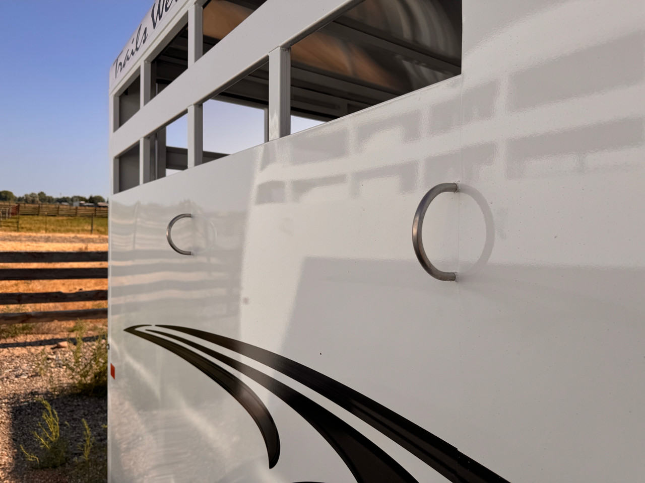 Trails West Trailers 2027 ADVENTURE II Horse Trailer | Tandem Axle Axle 8.045K, 2-Horse Highside, Tack Room, Convieince Package, Swing Out Saddle Rack, Rubber Floors
