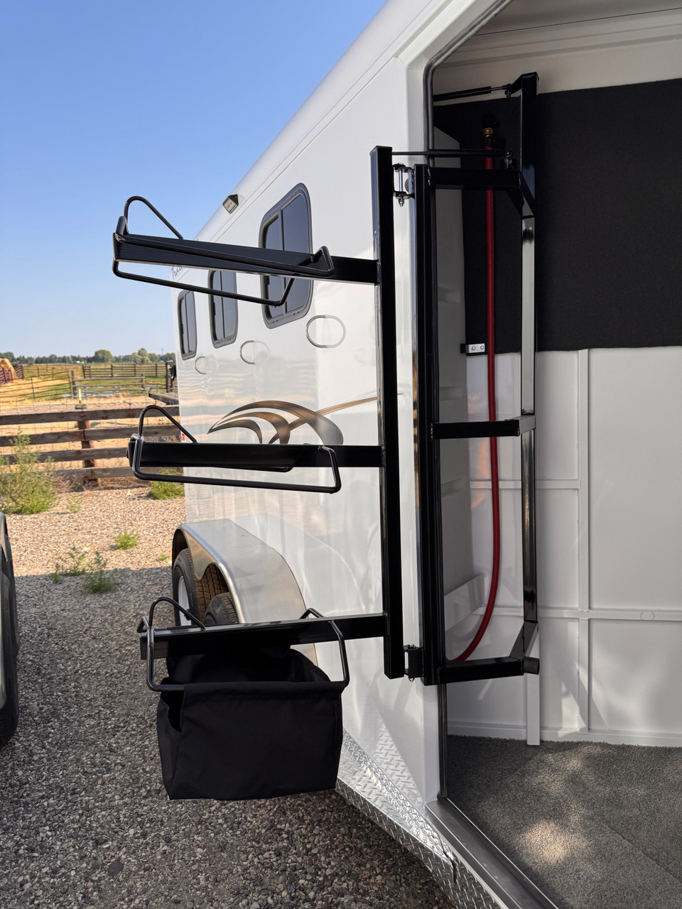 Trails West Trailers 2027 ADVENTURE MX Horse Trailer | Tandem Axle Axle 9.98K, 3-Horse, Tack Room, Convieince Package, Rear Windows, Swing Out Saddle Rack, Rubber Floors