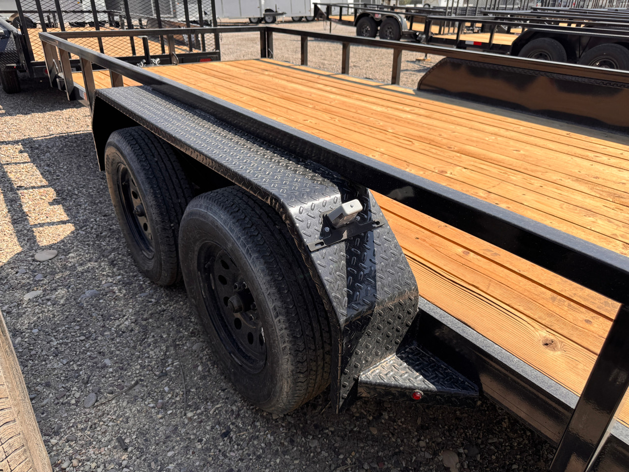 Dutton Trailers 2026 84"X16' Utility Trailer | Tandem Axle Axle 7K, Tube Top Rail, Led Lights, Rear Ramp Gate