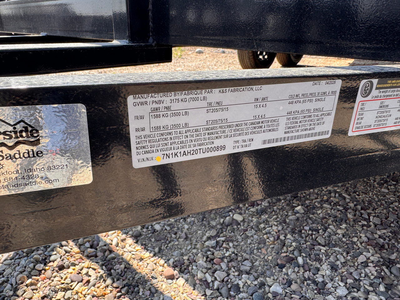 Dutton Trailers 2026 84"X16' Utility Trailer | Tandem Axle Axle 7K, Tube Top Rail, Led Lights, Rear Ramp Gate