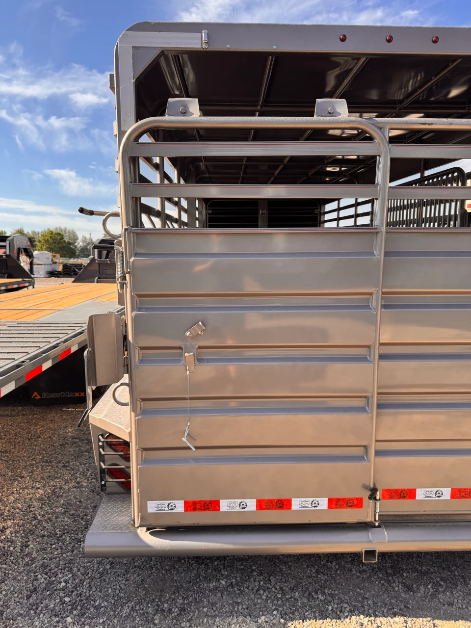 GR Trailers 2026 80"X20' Stock Trailers | Tandem Axle Axle 14K, Rubber Floor, Side Escape Door, Single Divider Gate, Swing Slide Combo Gate