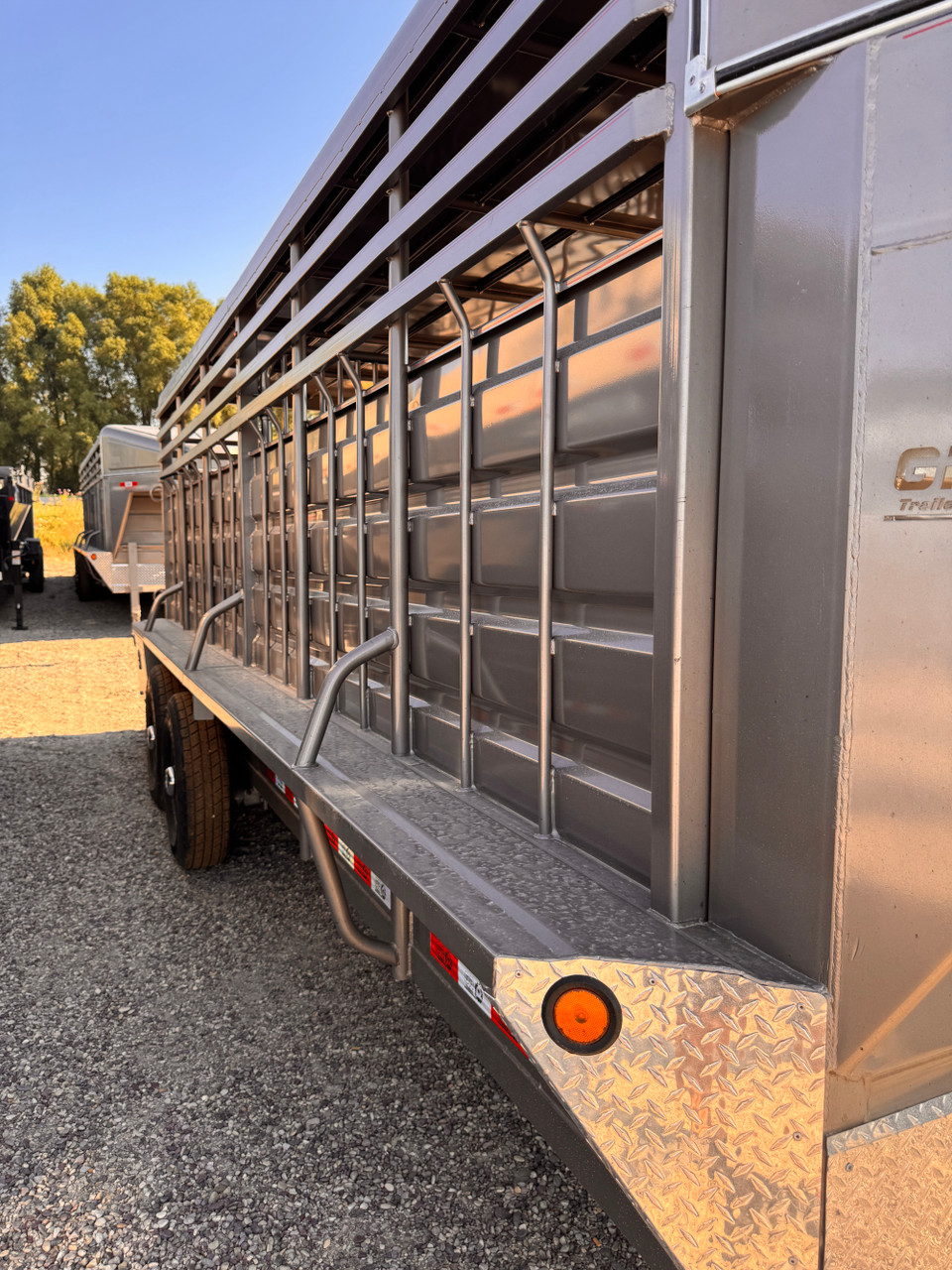 GR Trailers 2026 80"X20' Stock Trailers | Tandem Axle Axle 14K, Rubber Floor, Side Escape Door, Single Divider Gate, Swing Slide Combo Gate