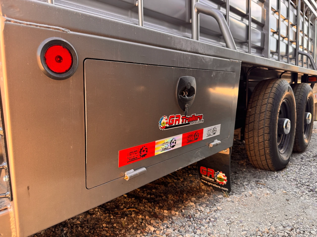 GR Trailers 2026 80"X24' Stock Trailers | Tandem Axle Axle 14K, Rubber Floor, Side Escape Door, Dual Divider Gate, Swing Slide Combo Gate