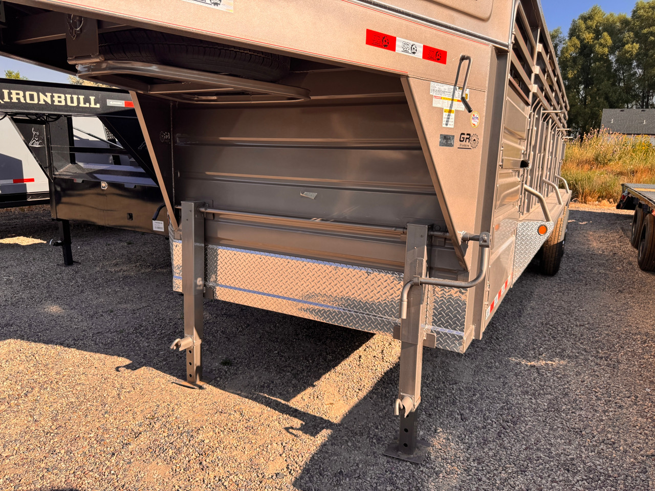 GR Trailers 2026 80"X24' Stock Trailers | Tandem Axle Axle 14K, Rubber Floor, Side Escape Door, Dual Divider Gate, Swing Slide Combo Gate