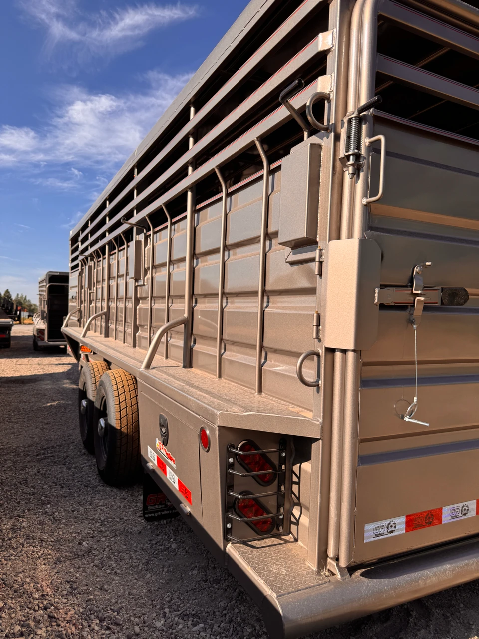 GR Trailers 2026 80"X24' Stock Trailers | Tandem Axle Axle 14K, Rubber Floor, Side Escape Door, Dual Divider Gate, Swing Slide Combo Gate