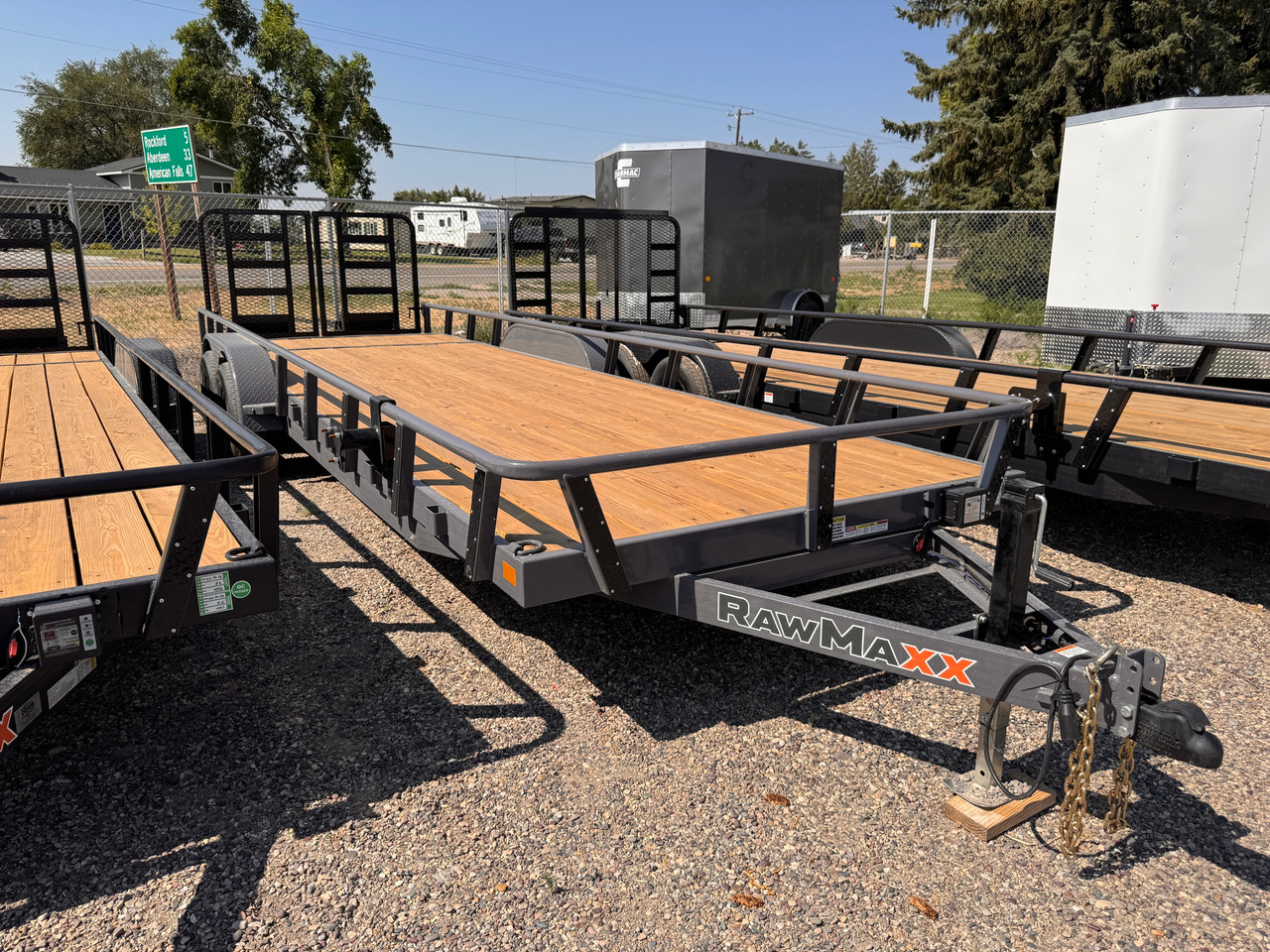 Raw Maxx Trailers 2026 UTX 83"X24' Utility Trailer | Tandem Axle Axle 10K, Dovetail, Split HD Ramp Gate, Spare Tire Mount, Pipetop Rail, Steel Diamond Plate Fenders