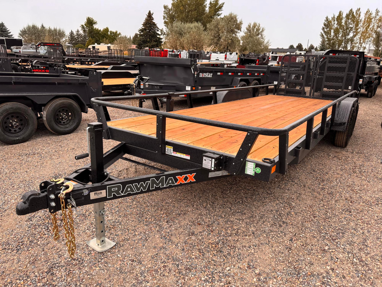 Raw Maxx Trailers 2026 UTX 83"X22' Utility Trailer | Tandem Axle, 2" ROUND TUBE RAIL, HD SPLIT GATE, DOVETAIL, MOUNT, 8 PLY TIRES, 10K